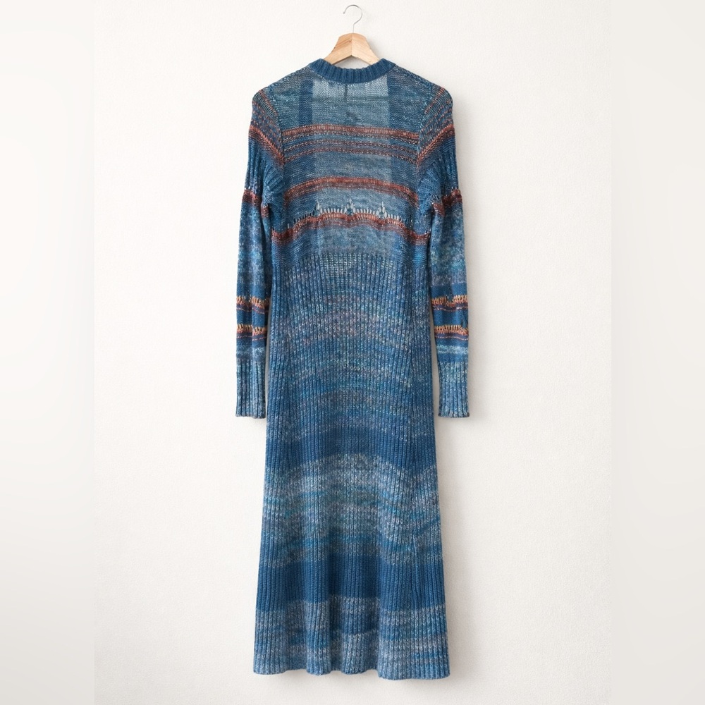 Knitted & Knotted for Anthropologie Crochet Duster Boho Knit Maxi Cardigan - Picture 3 of 10